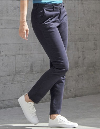 HEN-H651-Ladies Stretch Chino